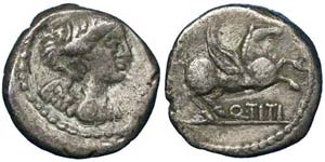 Republic Q. Titius (90 BC) Quinarius ... 
