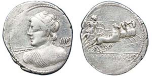 Republic C. Licinius Macer (84 BC) Denarius ... 