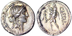 Republic Julius Caesar (44 BC) Denarius Asia ... 