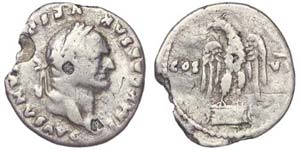 Empire Vespasianus (69-79 AD) Denarius 75 ... 