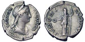 Empire Sabina (128-136 AD) Denarius Ø 18 mm ... 