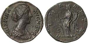 Empire Crispina (138-192 AD) Asse Hilaritas, ... 
