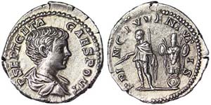 Empire Geta (209-211 AD) Denarius Rome PRINC ... 