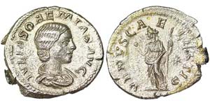 Empire Julia Soemias (218-222 AD) Denarius ... 