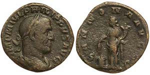 Empire Philip I (244-249 AD) Sestertius D/ ... 