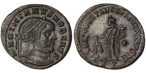 Empire Galerius Maximianus (305-311) Follis ... 