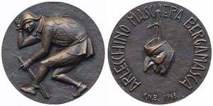 Italy Bergamo  1968 Medal of numismatic ... 