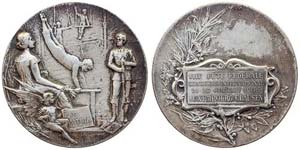 Luxembourg Clausen  1906 Commemorative medal ... 