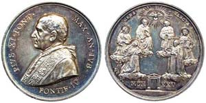 Papal state Pius XI (1922-1939) 1925 Medal, ... 