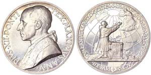 Papal state Pius XII (1939-1958) 1944 Medal, ... 