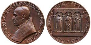Papal state Pius XII (1939-1958) 1956 Medal ... 