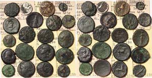 Greek coins  Lot of 20 coins with ... 