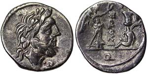 Republic  T. Cloelius (98 BC) Quinarius ... 