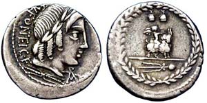 Republic  M. Fonteius (87 BC) Denarius ... 