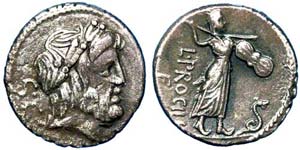 Republic  L. Procilius (80 BC) Denarius ... 