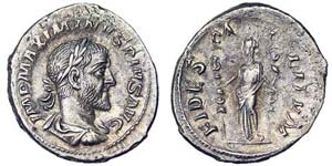 Empire  Massimino I (235-238 AD) Denarius Ø ... 