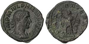Empire  Philip I (244-249 AD) Sestertius Ø ... 