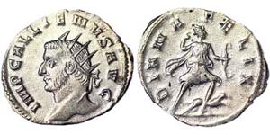 Empire  Galien (253-268 AD) Denarius Rome Ø ... 