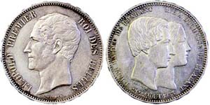 Belgium  Leopold I (1831-1865) 5 Francs 1853 ... 