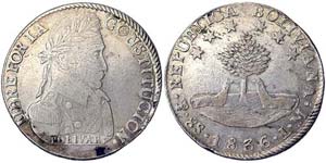 Bolivia Republic (1825-date)   8 Soles 1836 ... 
