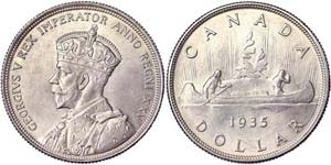 Canada  George V (1910-1936) 1 Dollar 1935 ... 