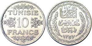 Tunisia French Protectorate  Ahmad Pasha Bey ... 