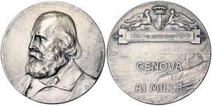 Italy Genoa   Medal 1910 For the fiftieth ... 