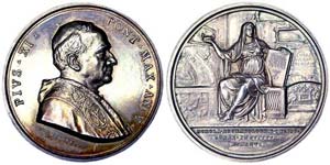 Papal state  Pius XI (1922-1939) 1926 Medal, ... 