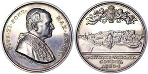Papal state  Pius XI (1922-1939) 1930 Medal, ... 