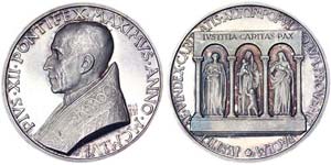 Papal state  Pius XII (1939-1958) 1956 Medal ... 