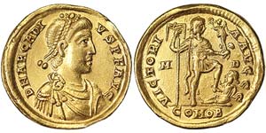Empire Arcadius (383-408 AD) Solidus Milan ... 