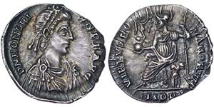 Empire Honorius (393-423 AD) Siliqua 394 ... 