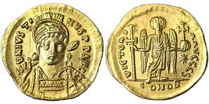 Empire Justin I (518-527 AD) Solidus 519-528 ... 