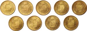Austria LOTS  Lot 9 coins: 8 Forint, various ... 