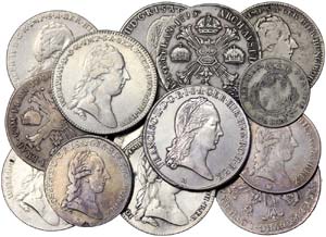 Austria LOTS  Lot 14 coins. Kronenthaler: ... 