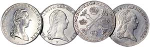 Austria LOTS  Lot 4 coins. Kronenthaler: ... 