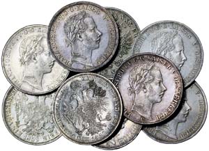 Austria LOTS  Lot 9 coins. Vereinsthaler: ... 