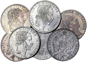 Austria LOTS  Lot 7 coins. 1 Florin 1868, ... 