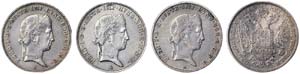 Austria LOTS  Lot 4 coins. 1/2 Thaler: 1839, ... 