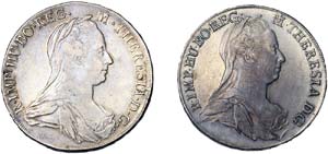 Austria LOTS  Lot 2 coins. Thaler: 1773 ... 