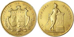 Costa Rica Republic (1848-date)  1/2 Onza ... 