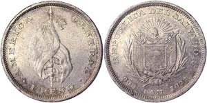 El Salvador Republic  Peso 1892 Ø 37 mm KM ... 