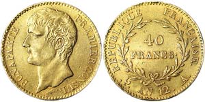 France Napoleon I (1797-1814) 40 Francs ... 