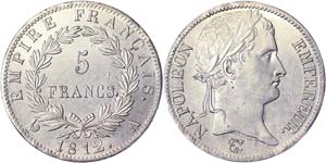 France Napoleon I (1797-1814) 5 Francs 1812 ... 