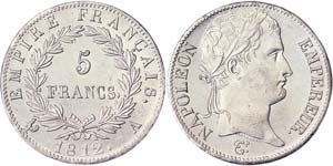 France Napoleon I (1797-1814) 5 Francs 1812 ... 