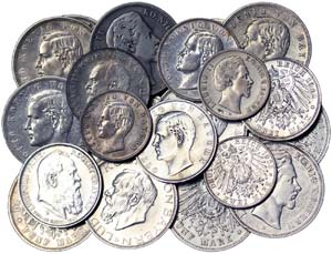 Germany LOTS  Lot 34 coins of Bavaria mint ... 