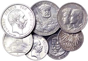 Germany LOTS  Lot 7 coins of Saxony. 5 Mark: ... 