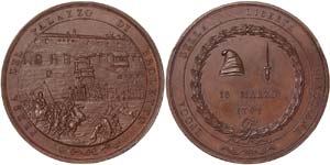 Italian States Brescia  Medal 1797 Brescia ... 