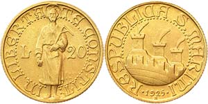 San Marino Republic first coinage ... 
