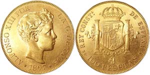 Spain Kingdom Alfonso XIII (1886-1931) 100 ... 